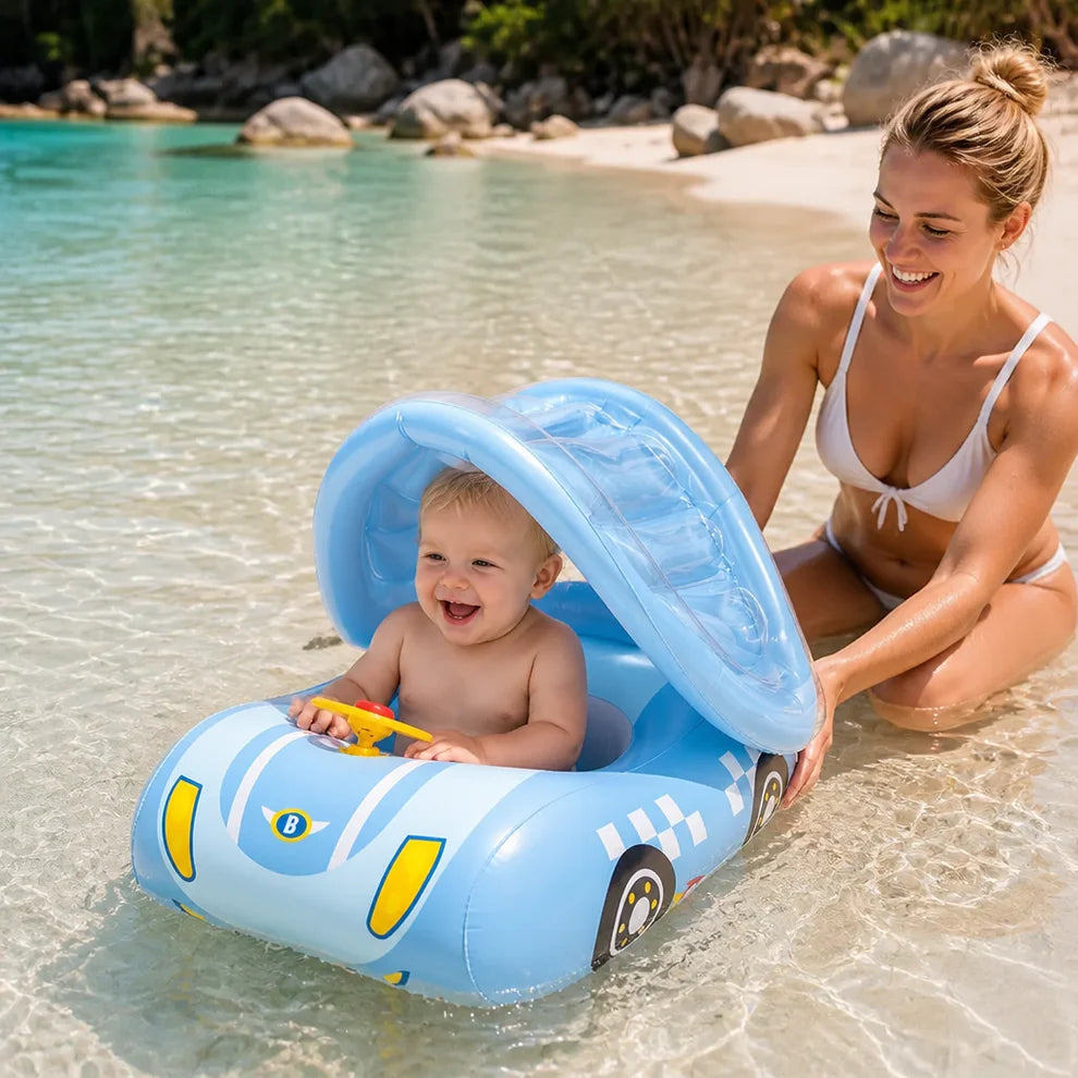 SunnyRide™ Baby Float, De favoriete zomerfloat voor ouders, Inclusief GRATIS zonnescherm