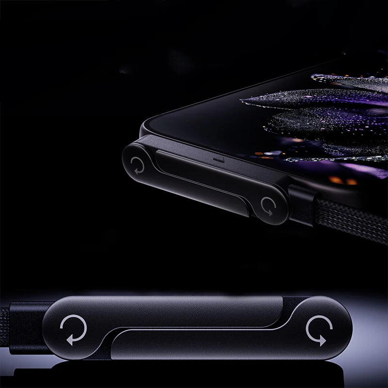 Ultra-Grip Charger 240 W snel laadkabel met verstelbare telefoonstandaard USB C
