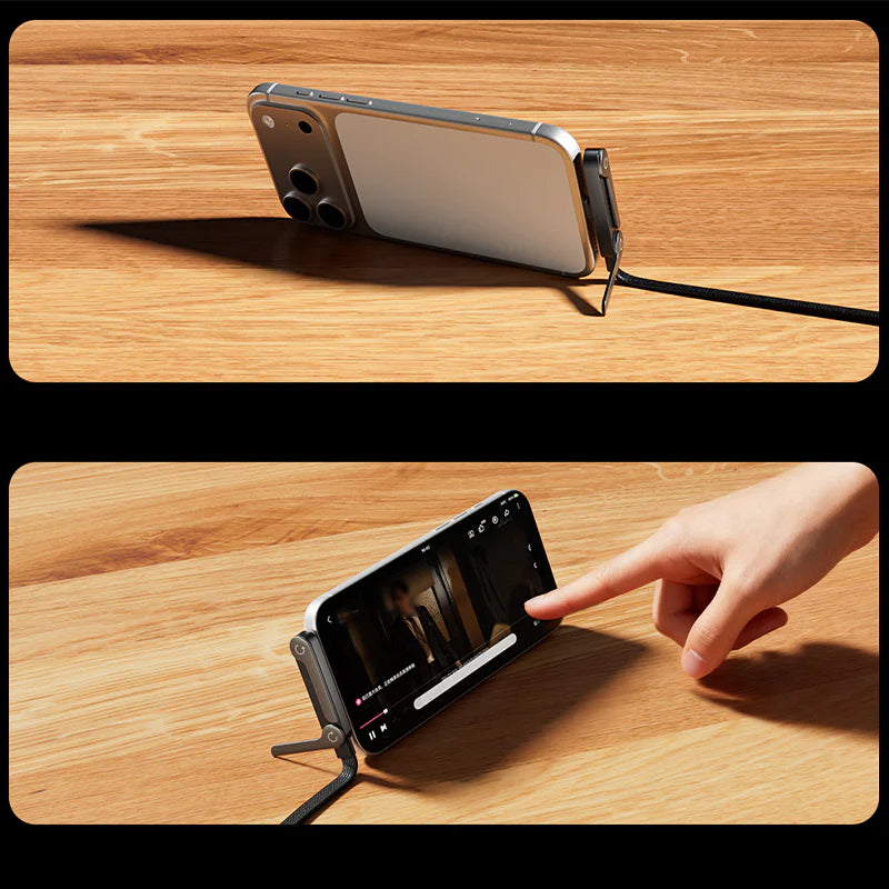 Ultra-Grip Charger 240 W snel laadkabel met verstelbare telefoonstandaard USB C